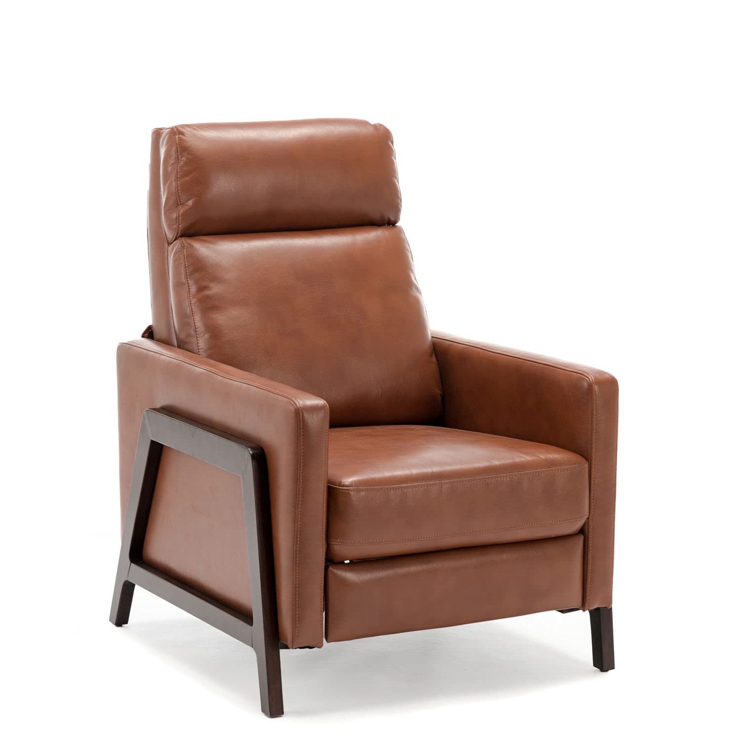 Comfort Pointe Maxton Caramel Push Back Faux Leather Recliner