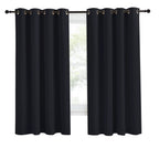 Nicetown Halloween Black Blackout Curtain 68 Inch Length, W55 X L68 Inch, 8 Grommets Top, 1 Piece, Thermal Insulated Modern Wind