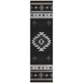 Phoenix Ph4 Black Southwestern Rug Runner 2' 3" X 7 ' 6"