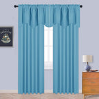 Nicetown Blackout Valance Curtains For Window - Energy Efficient Microfiber 52 Inches By 18 Inches Scalloped Rod Pocket Valance