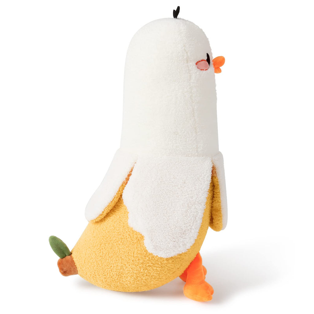 Peach Cat Banana Duck Plush Pillow Duck Stuffed Animal Cute Banana Plushie For Girls And Boys White 19.7'