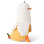 Peach Cat Banana Duck Plush Pillow Duck Stuffed Animal Cute Banana Plushie For Girls And Boys White 27.5'