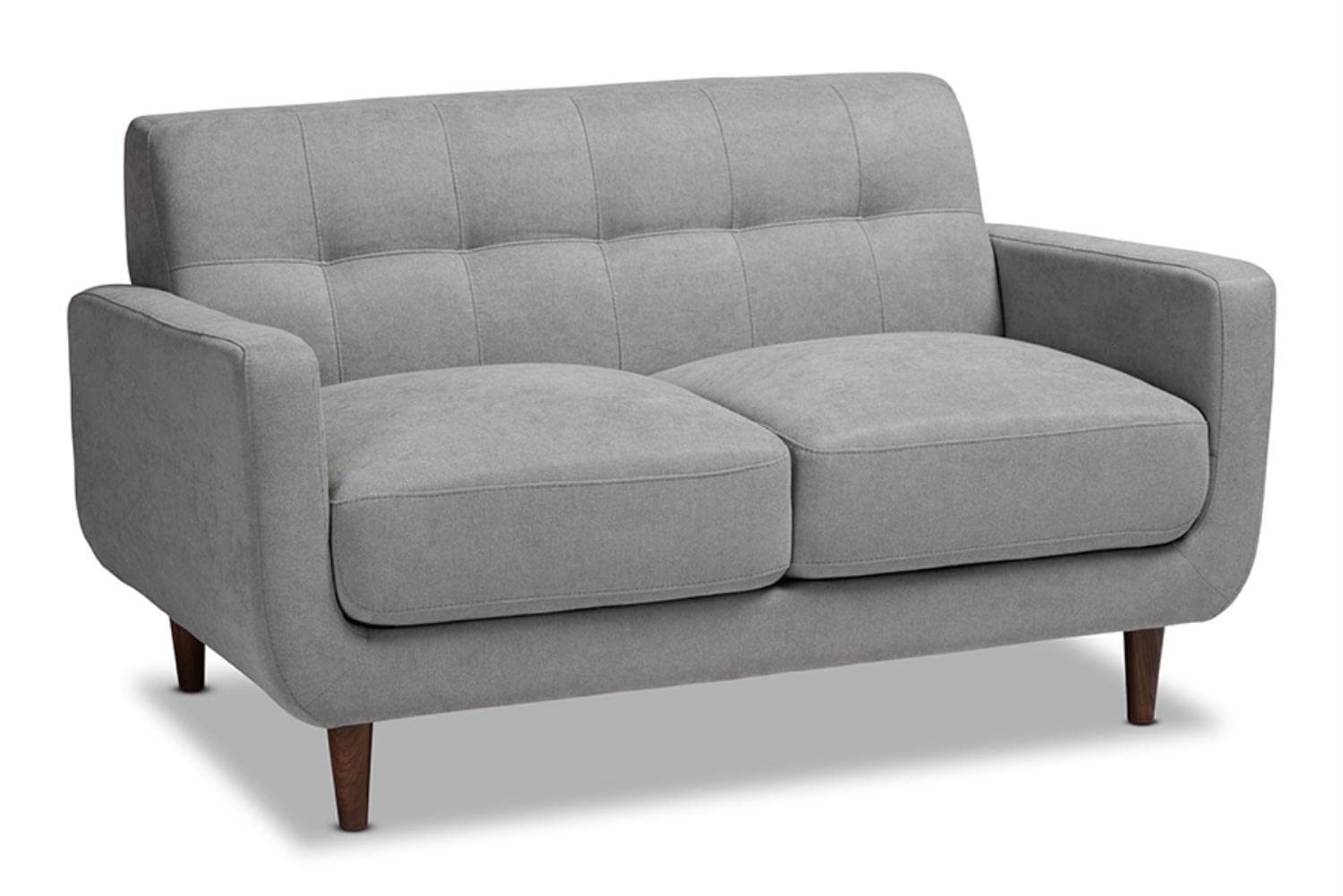 Baxton Studio Allister Light Grey Upholstered Living Room Set