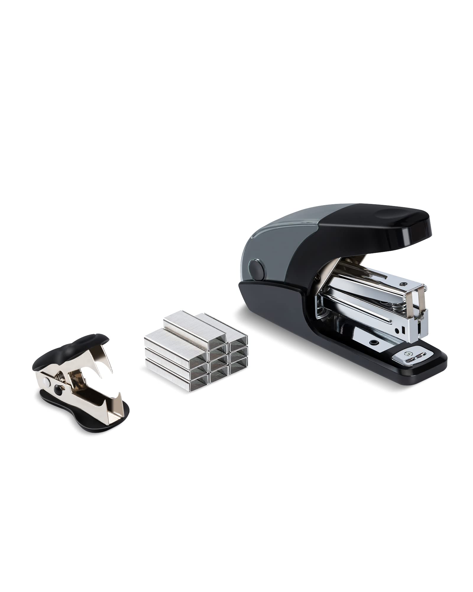 Paperpal Effortless Standard Stapler Set, 20 Sheet Capacity, Half Strip, Built-In Staples Storage, Holds 1/4' Staples, Includes