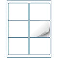 Shop4Mailers 6-Up White Permanent Self Adhesive Shipping Labels 3 1/3    X 4    Easy Peel Stickers For Laser & Inkjet Printers -