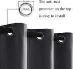 Jiuzhen Dark Grey Blackout Curtains For Bedroom - Light Blocking And Noise Reducing Grommet Curtains For Living Room Darkening Curtains, Set Of 2 Window Curtain Panels, 38 X 72 Inch Length