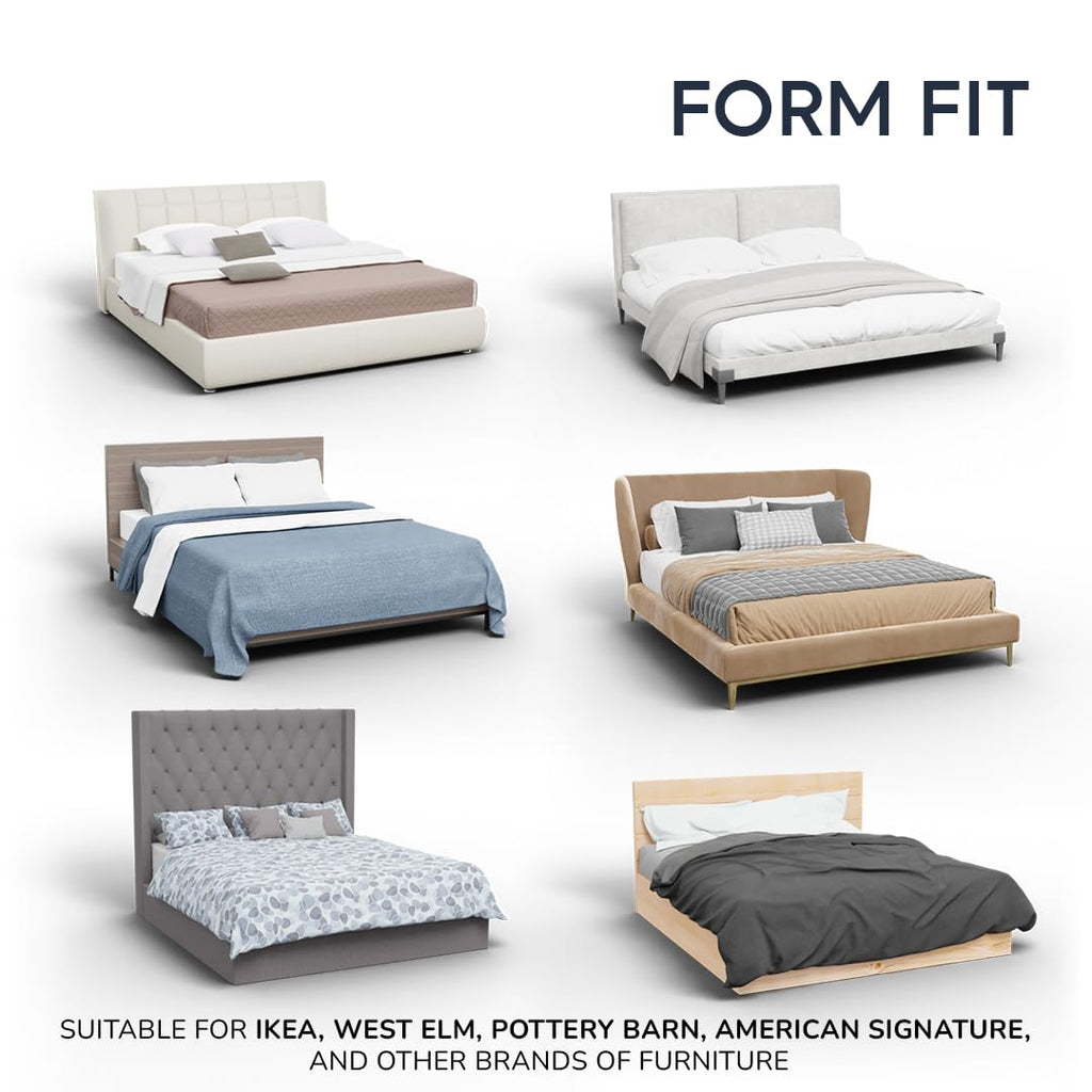 Paulato By Ga.I.Co. Bed Headboard & Frame Cover - Head Board Covers - Soft Polyester Fabric Cover - 1-Piece Form Fit Stretch Fur