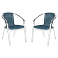 Safavieh Home Collection Wrangell Teal Indoor-Outdoor Stacking Arm Chair