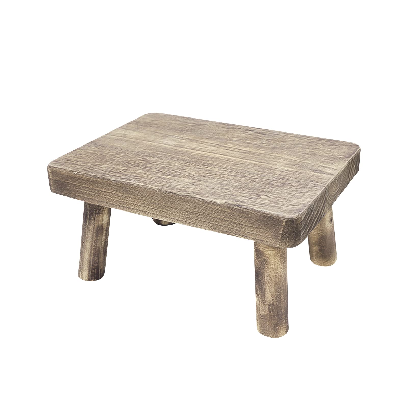 Wooden Step Stool for Kids and Adults, Portable Rectangle Bed Stool, Wooden Stool for Kitchen Living Room Closet Kitchen Step St