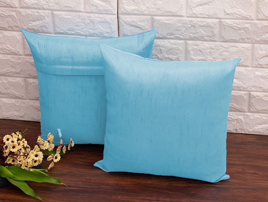 The Purple Tree Solid Satin Cushion Covers (12X12 Inch, Pack Of 2) Cushion Covers, Satin Cushion Covers, Sofa Cushion Covers, Di