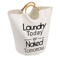 Foldable Laundry Basket with Bamboo Handle, Cotton Linen Collapsible Clothes Hamper, Waterproof Laundry Bag for Storage, SpaceS