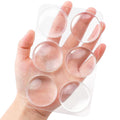 Door Knob Wall Shield, 6Pcs Transparent Round Soft Rubber Guard Door Stopper Wall Protector Silencer, Stronger Self Adhesive Wal
