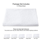 Phf Ultra Soft Waffle Weave Body Pillowcase 20' X 54', No Insert, Breathable & Skin-Friendly Body Pillow Sham With Zipper, Decorative Waffle Weave Body Pillow Cover, White