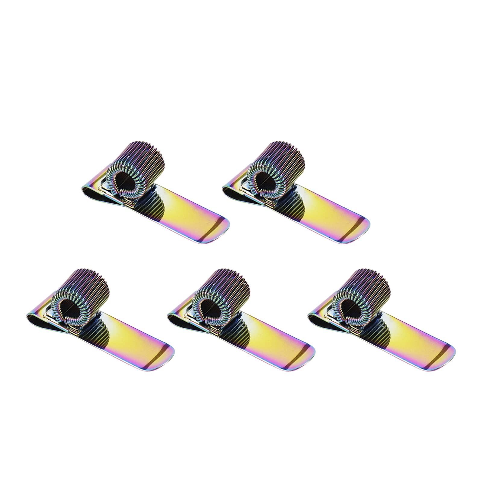 T Tulead Colorful Pen Holder For Notebook Metal Pen Holder Clips Pencil Pen Loop Pen Clip Organizer Pack Of 5