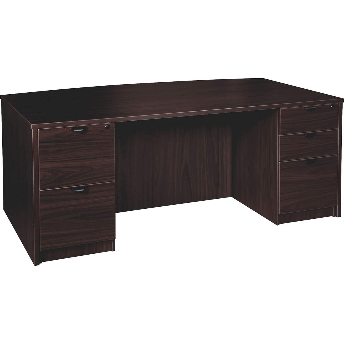 Lorell Prominence 2.0 Espresso Laminate Double-Pedestal Desk