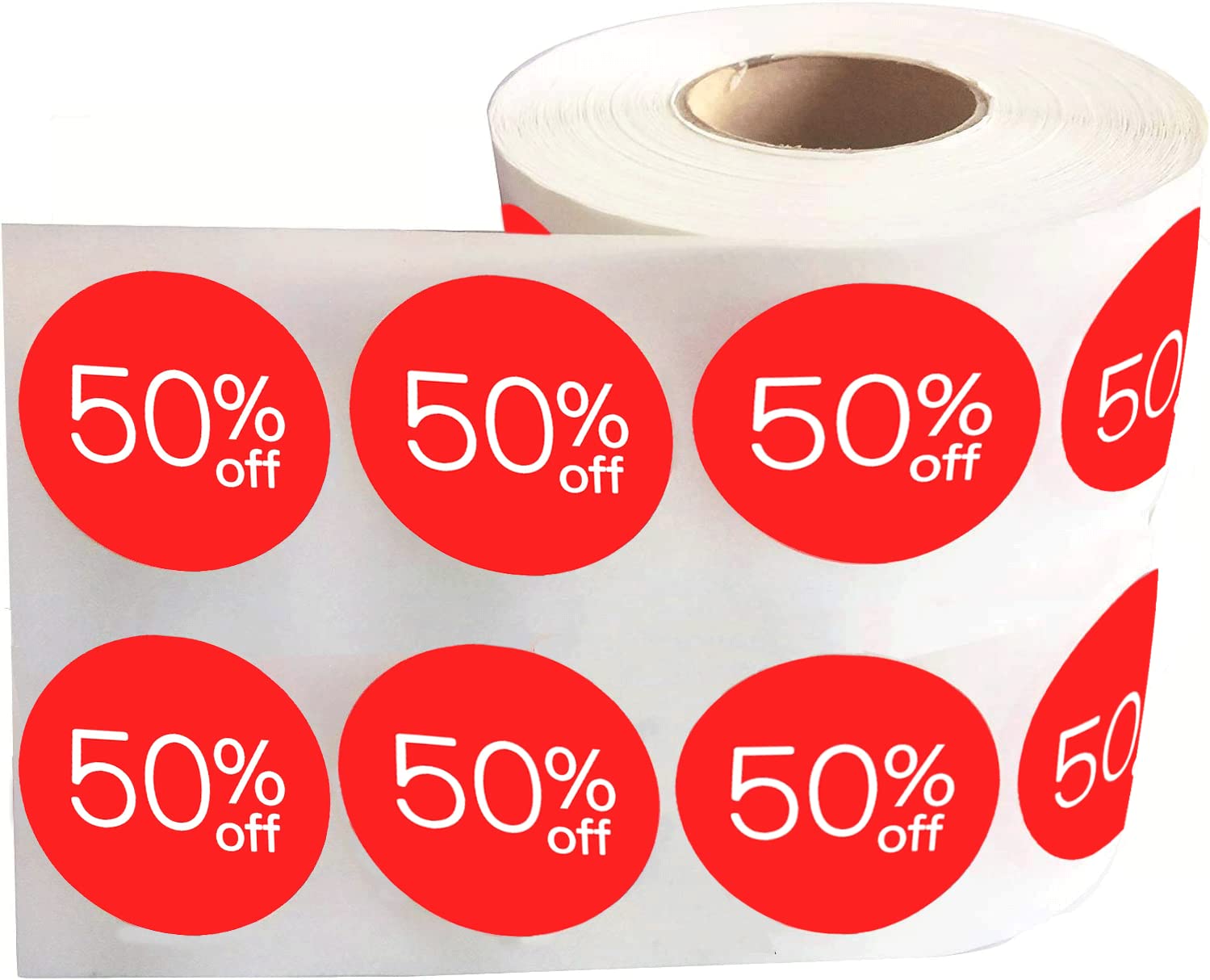 Price Stickers 50 Off Percent Off Labels 1.5 Inch Sale Tags Fifty Percent Off Sticker 1000 Pcs Garage Sale Stickers Price Tags C