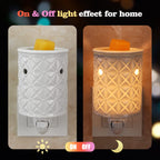 Star Moon Ceramic Wax Melt Warmer, Plug In Wax Warmers For Scented Wax, Scentsy Diffuser For Fragrance Oil, 2-In-1 Wall Wax Melt