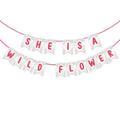 Zyozique She is a Wild Flower Paper Banner, Floral Party Decorations, Baby Shower & Birthday Bunting Paper Banner, Birthday Deco