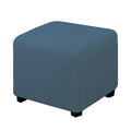 Easy-Going Stretch Ottoman Cover Folding Storage Stool Furniture Protector Soft Rectangle Slipcover With Elastic Bottom (X-Small,Bluestone)