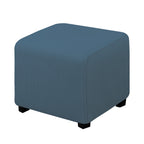 Easy-Going Stretch Ottoman Cover Folding Storage Stool Furniture Protector Soft Rectangle Slipcover With Elastic Bottom (X-Small,Bluestone)
