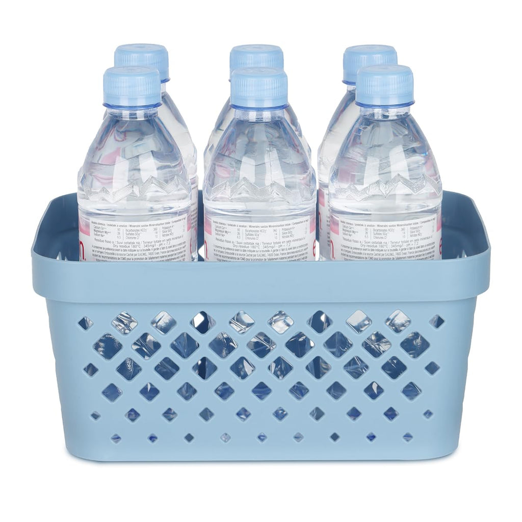 Glad Plastic Baskets For Organizing, Set Of 6 | Pantry Storage For Under Counter, Linen Closet, And Bathroom | Nesting Shelf Bin