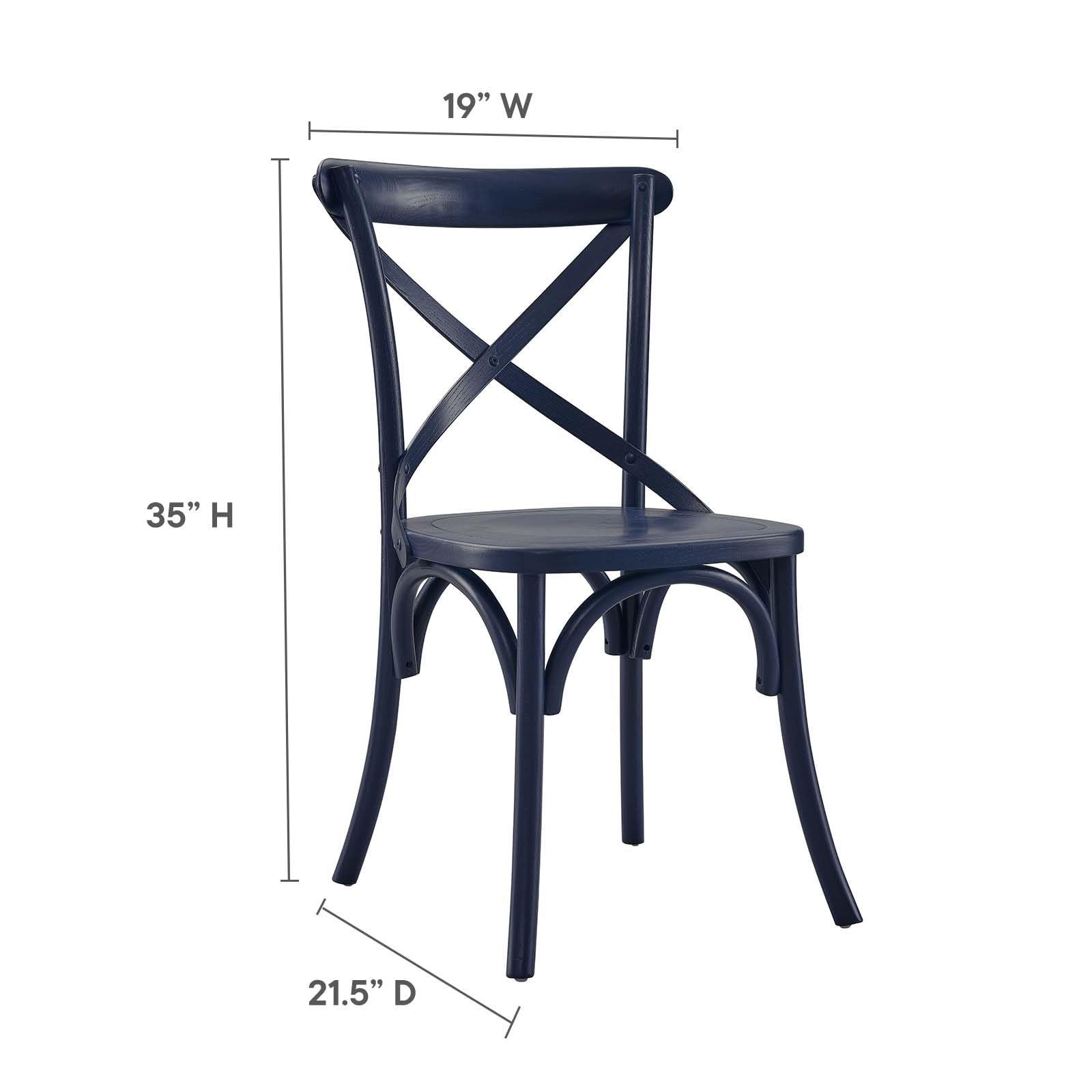 Gear Dining Side Chair In Midnight Blue