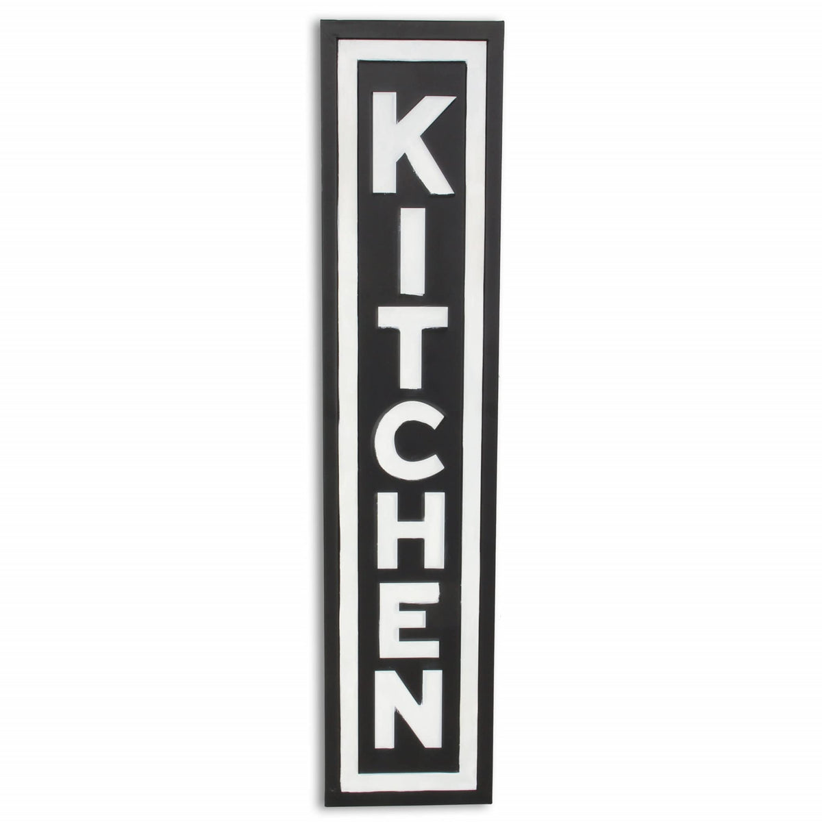 HomeRoots 37' Black And White Metal Kitchen Text Wall Decor