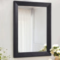 AAZZKANG Black Mirrors for Wall Rectangle Wood Framed Mirror 20''x16'' Decorative Wall Mirror for Bedroom Bathroom Living Room