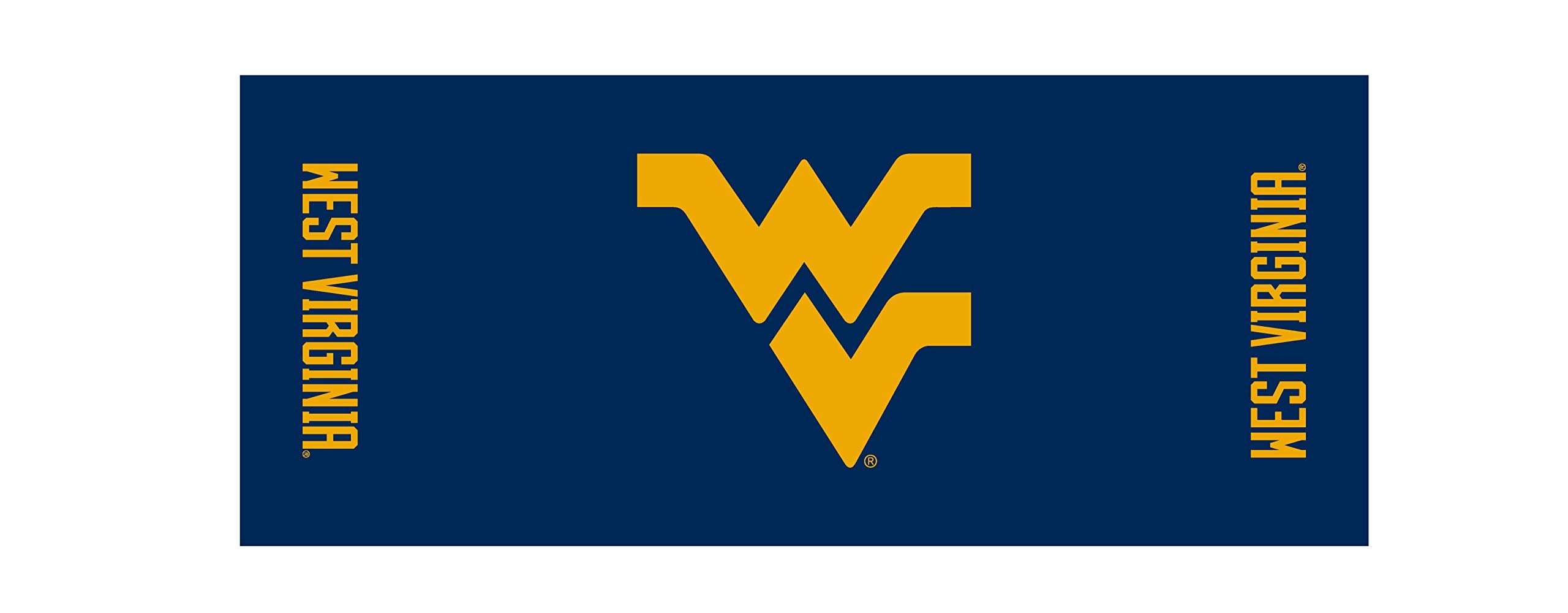 Collegiate Kwik-Covers Rectangle Plastic Table Covers, Bundle Of 2 (West Virginia University, 8')
