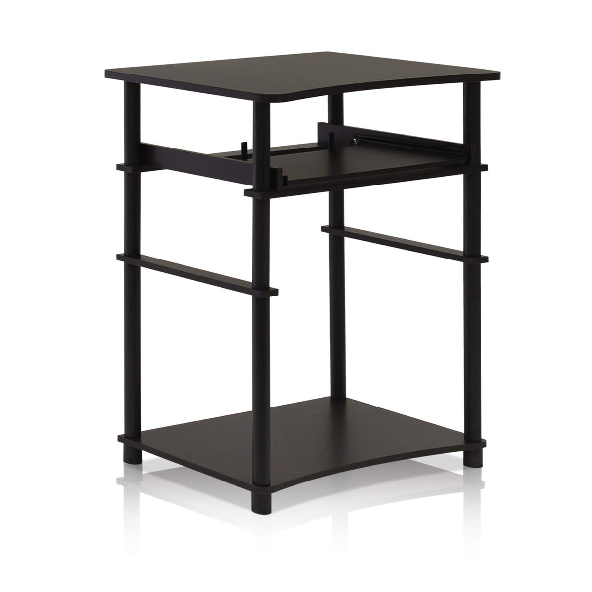 Furinno Home Computer Desk, Espresso/Black