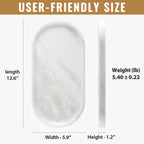 Koville African Natural Marble Tray, 12'' Vanity Decorative Tray Wabi Sabi Decor For Home, Countertop Organizer, Catchall Tray F