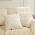 Fancy Homi 2 Packs Boho Decorative Throw Pillow Covers 18X18 Inch For Living Room Couch Bed Sofa, Rustic Modern Farmhouse Home D