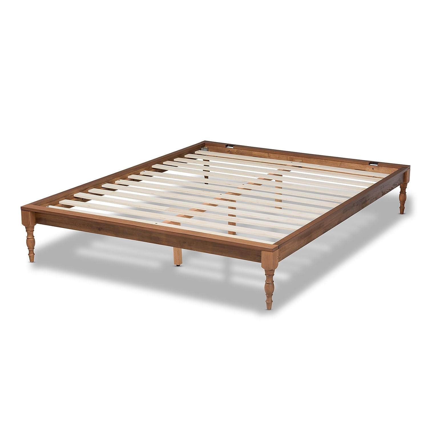Baxton Studio Romy Bed Frame, Queen, Ash Walnut (159-9820-HiT)