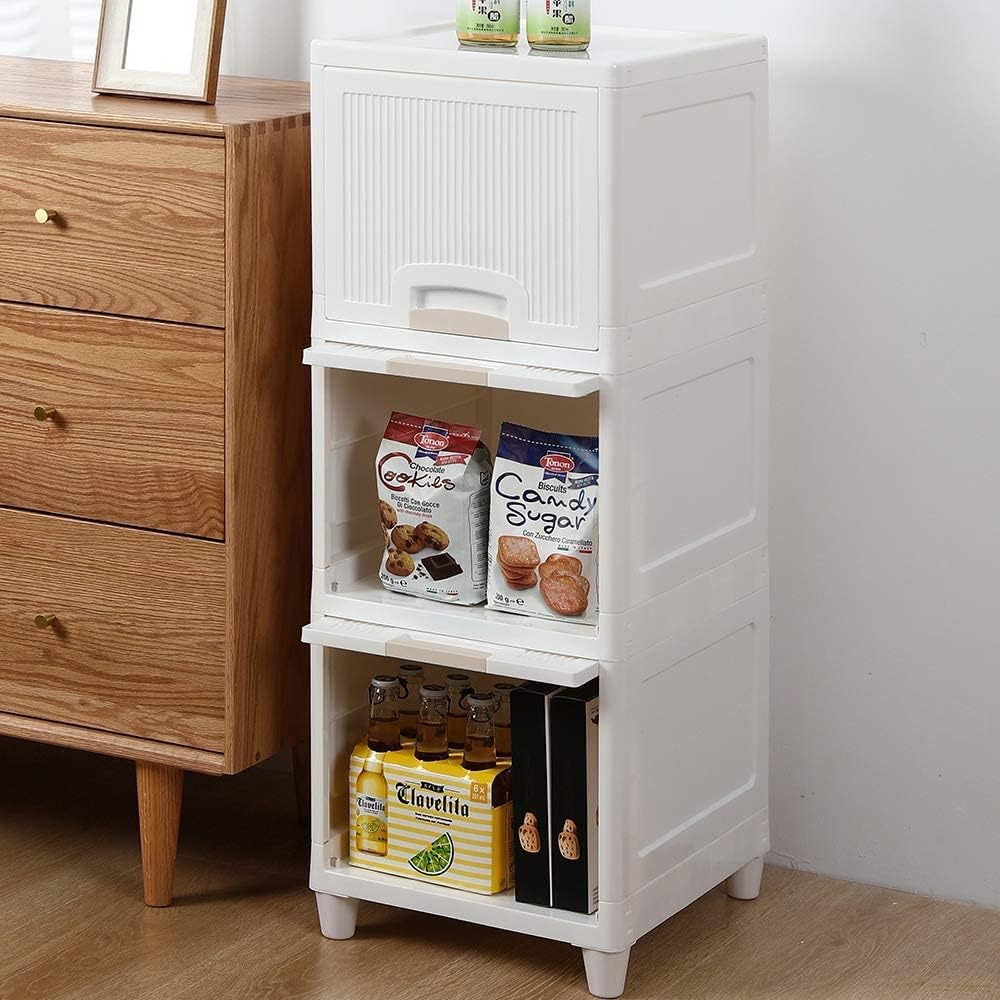 Lamok Multipurpose Stackable Cupboard Drawer For Clothes, Kitchen Item Storage; Wardrobe Cabinet Organizer For Home, Office (Whi