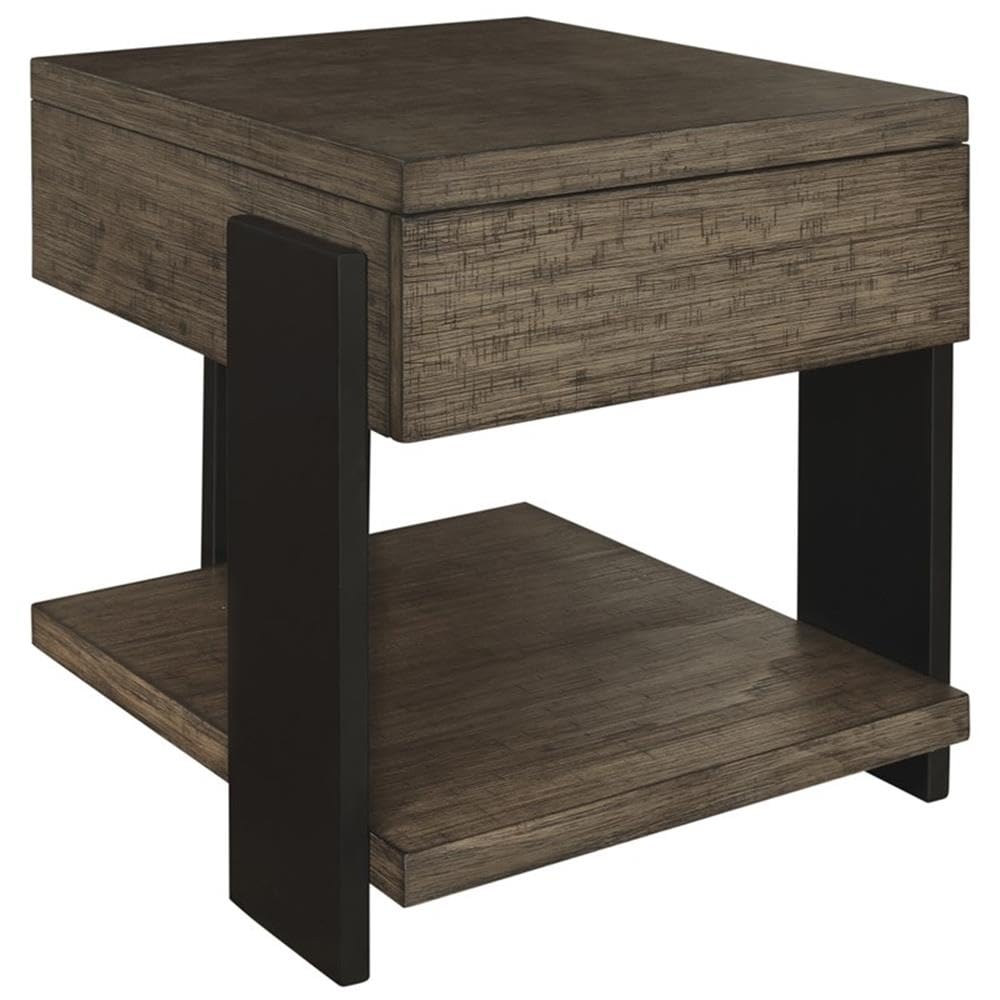 Progressive Furniture Winter Park End Table in Clay/Black