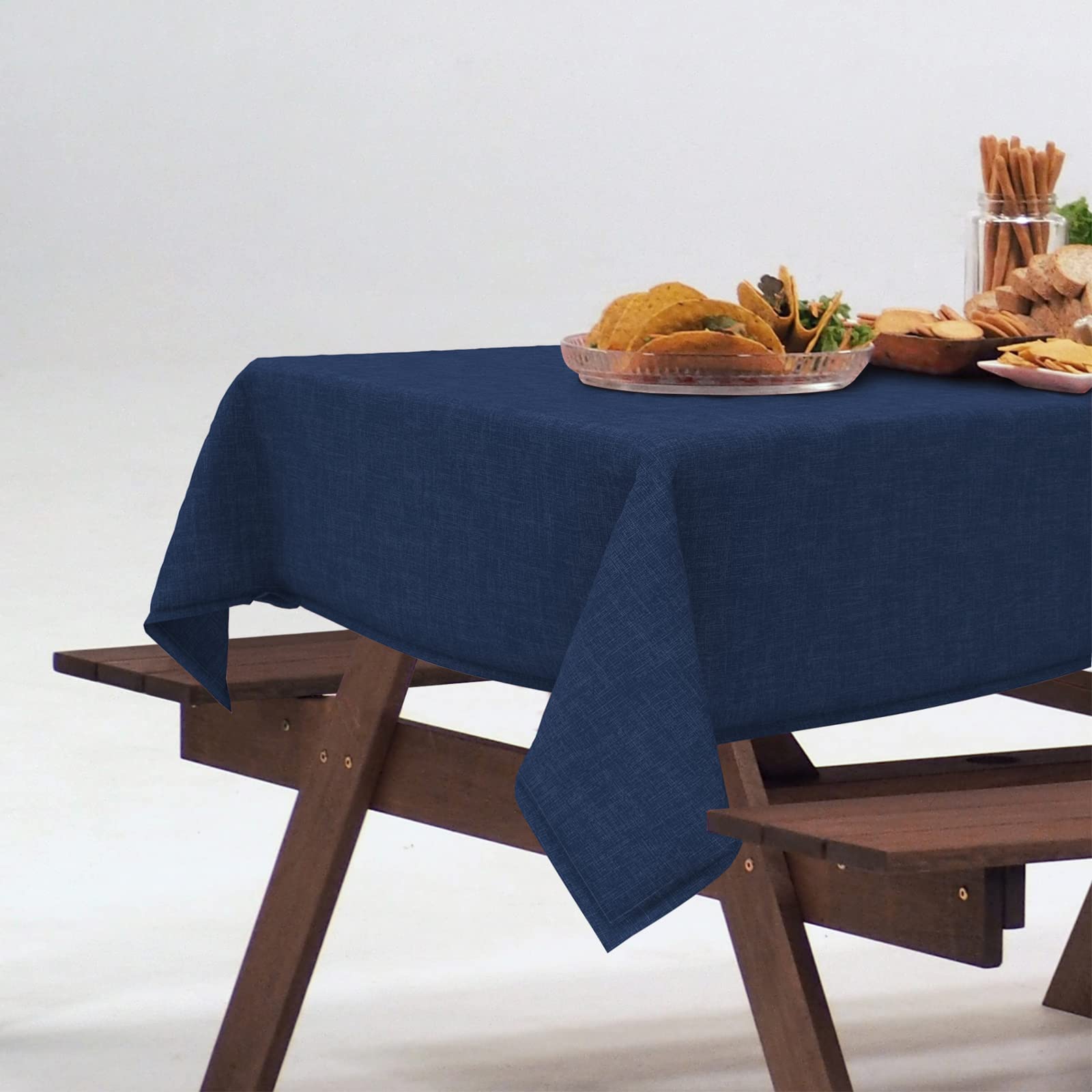 Dytxiii Outdoor Tablecloth With Umbrella Hole And Zipper Rectangle 60'' X 84'', Spring/Summer Floral Picnic Table Cover Waterpro