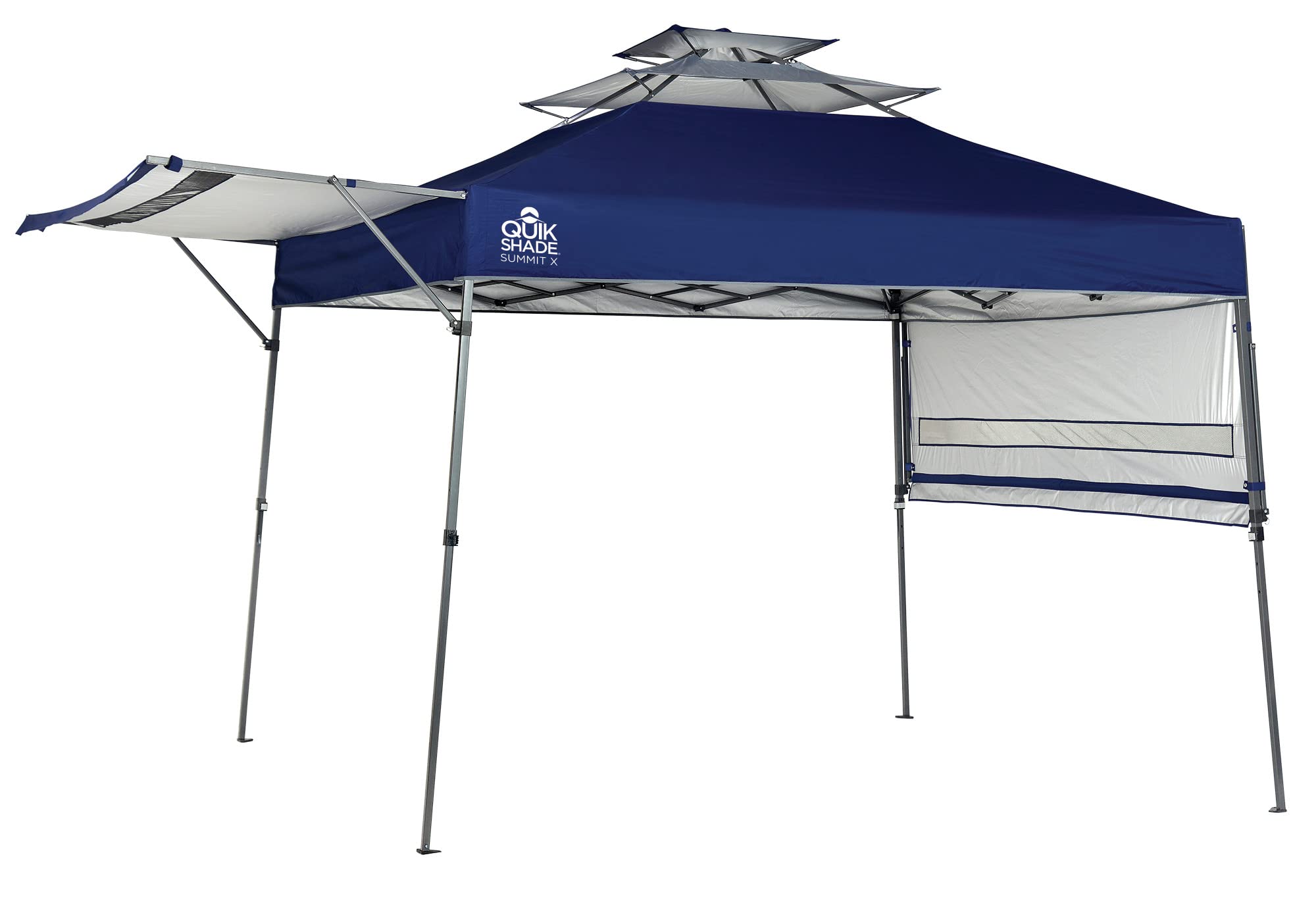 Quik Shade 10' X 17' Summit X 170 Square Feet Of Shade Straight Leg Base With Adjustable Dual Half Awnings Instant Outdoor Pop-U