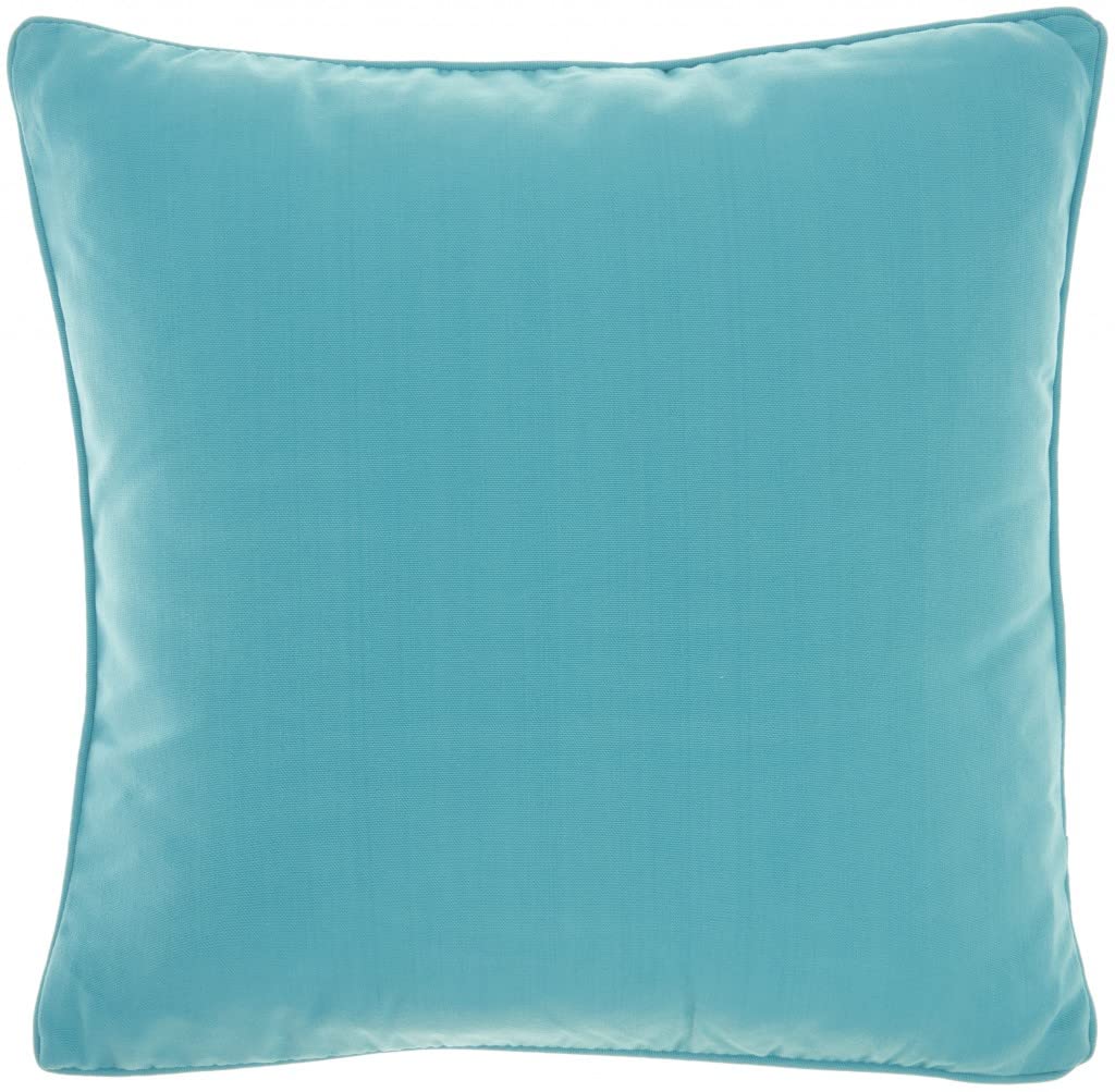 HomeRoots Grey Acrylic Light Blue Velour Throw Pillow