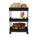 Sandhix Plastic Multipurpose Storage Organizer Slim Rack Shelf Cart With Wheels For Kitchen, Living Room, Office, Bedroom, Bathr