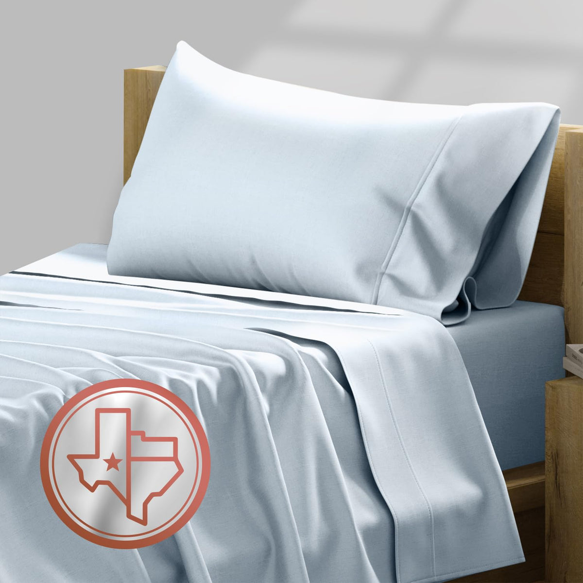 Texas Linen Co. Luxury Egyptian Cotton Twin Xl Sheet Set - 600 Thread Count 3 Pc Deep Pocket Fitted And Flat Sheets, Soft, Cooli