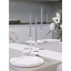 Candwax 12 Inch Taper Candles Set Of 12 - Dripless And Smokeless Candle Unscented - Slow Burning Candle Sticks - Light Gray Cand