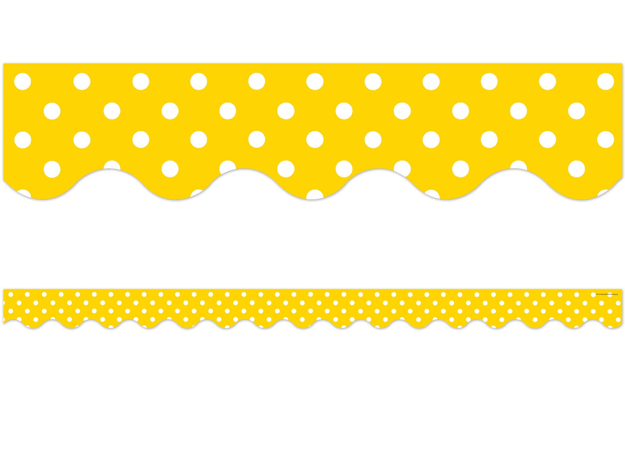 Teacher Created Resources Yellow Mini Polka Dots Border Trim, Yellow (4668)