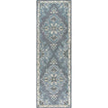 Rizzy Home Alora Decor Cascade 2'6" X 8' Medallion Dk Gray/Blue Gray/Natural/Ivory Area Rug