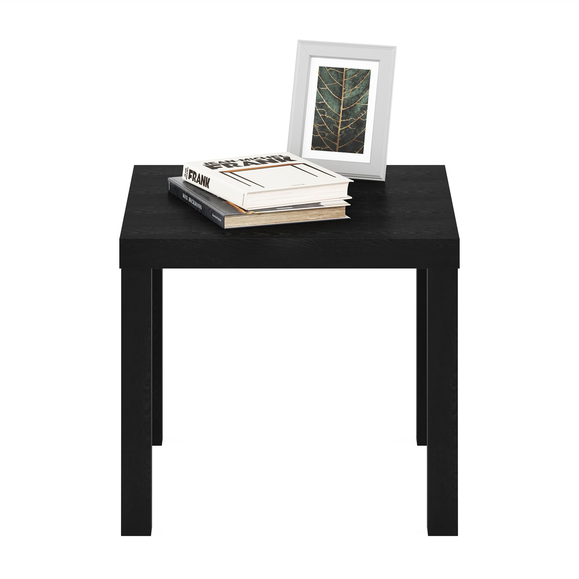 Furinno Classic Homey Square Parsons Side End Table, 1-Pack, Black