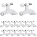 Obtanim 12 Pack Hinge Pin Door Stopper Heavy Duty Metal Adjustable Door Stops With Rubber Bumper Tips (White)