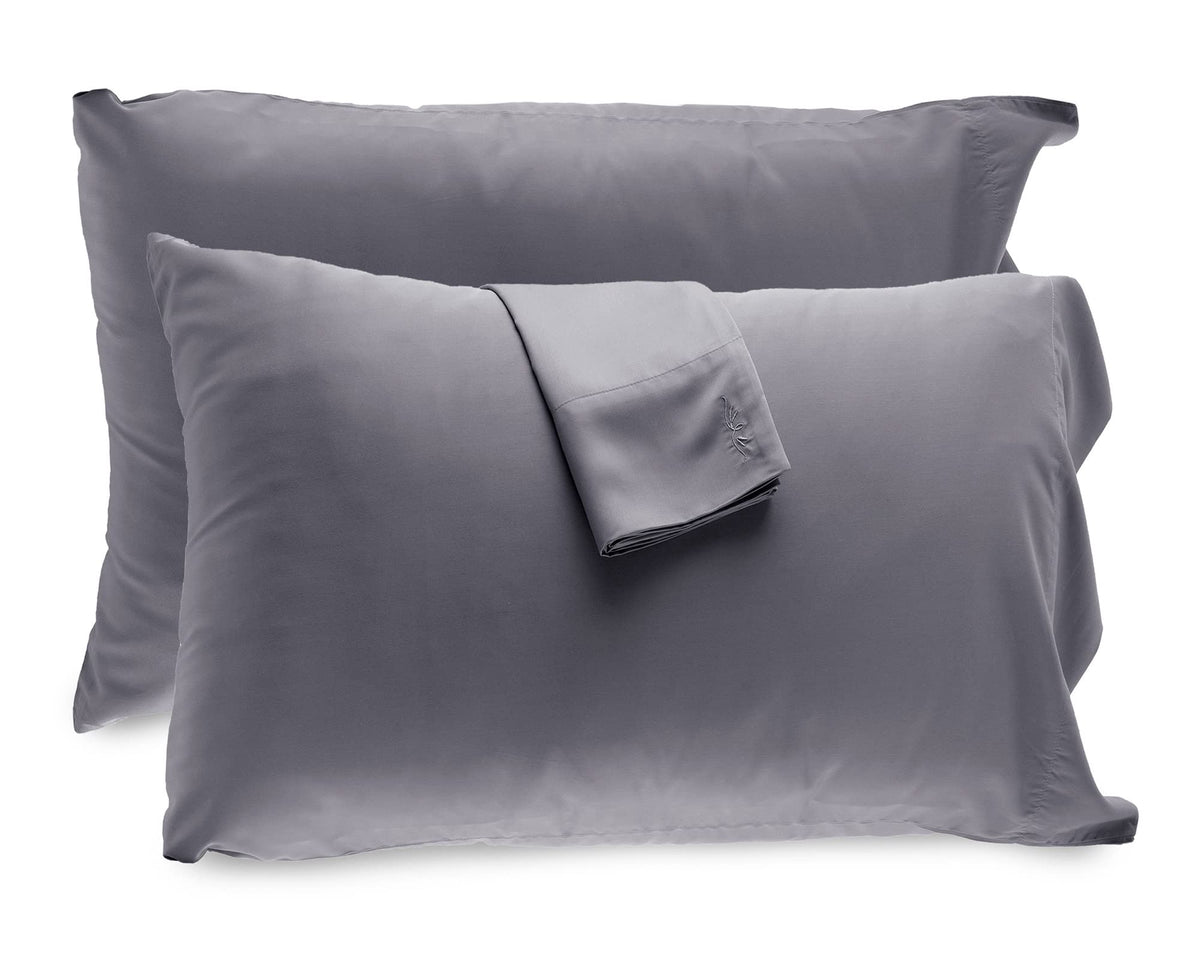 Pillow Cases King Size Set Of 2 - Pillowcases For Sensitive Skin - 100% Viscose Derived From Bamboo Cooling Pillowcase, Breathab