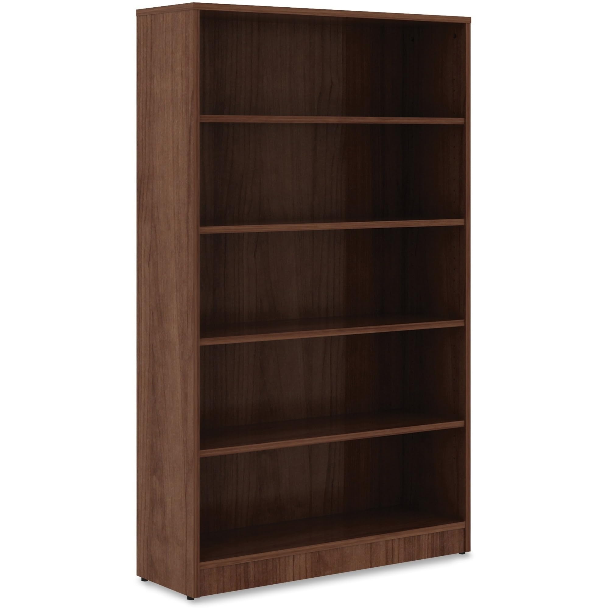 Lorell Walnut Laminate Bookshelf, 36&quot; X 12&quot; X 60&quot;
