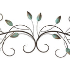 Stratton Home Decor Shd0065 Patina Scroll Leaf Wall Decor, 40.00 W X 1.00 D X 10.00 H