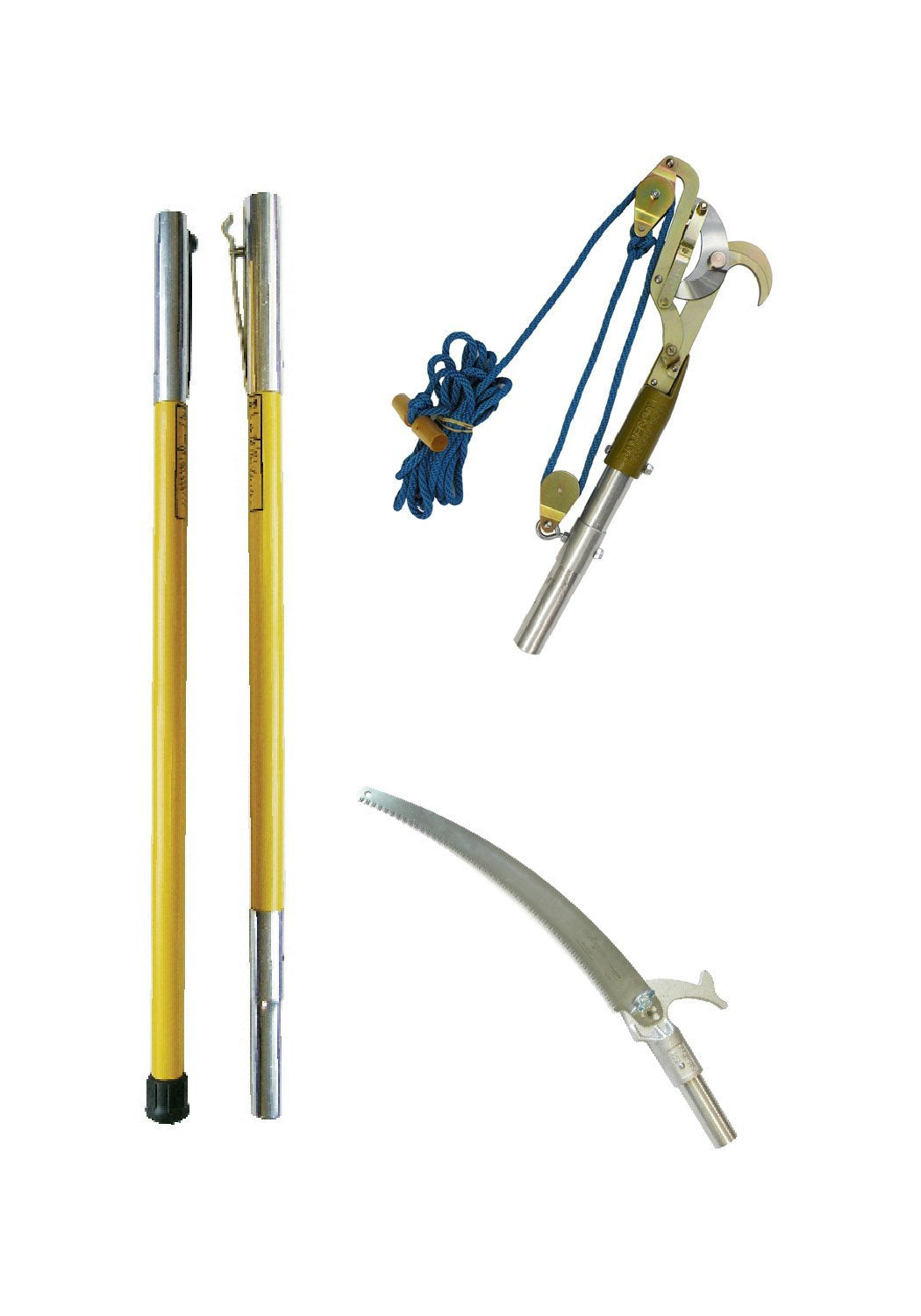 Jameson Fg-6Pkg-7 Fg-Series Manual Pole Saw And Tree Pruner With Two 6-Foot Fiberglass Poles