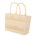 UJEAVETTE Shower Caddy Basket with Handles Portable Box for Camp College Dorm Bathroom Beige